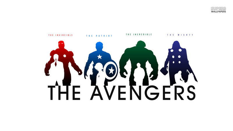 Silhouettes of Superheroes — Red, Heroic