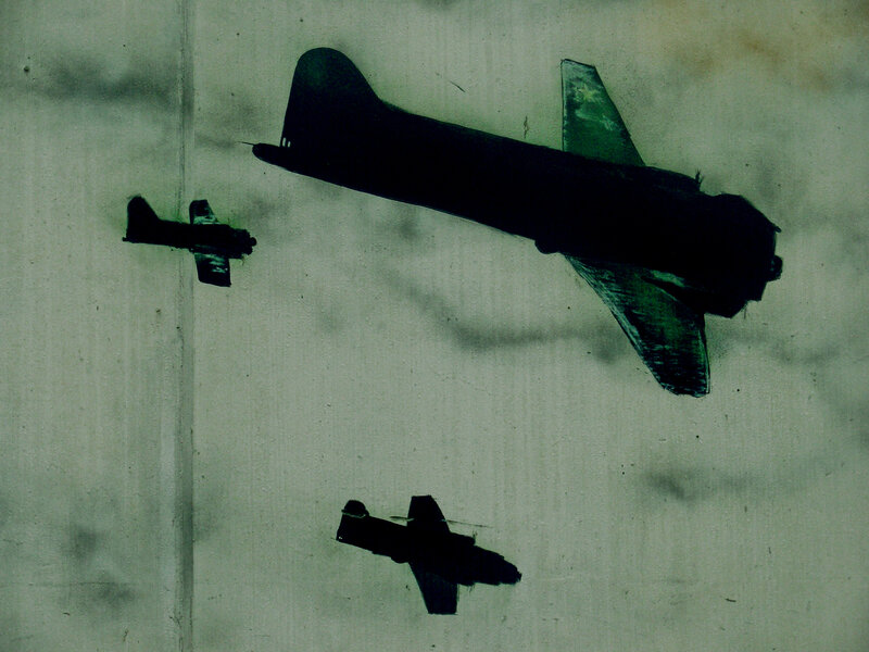 Silhouettes of three aircraft