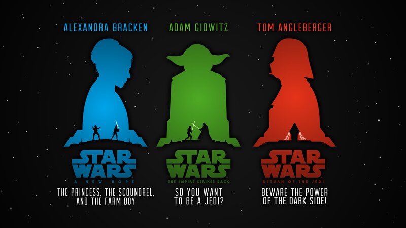 Silhouettes of Three Characters — Black