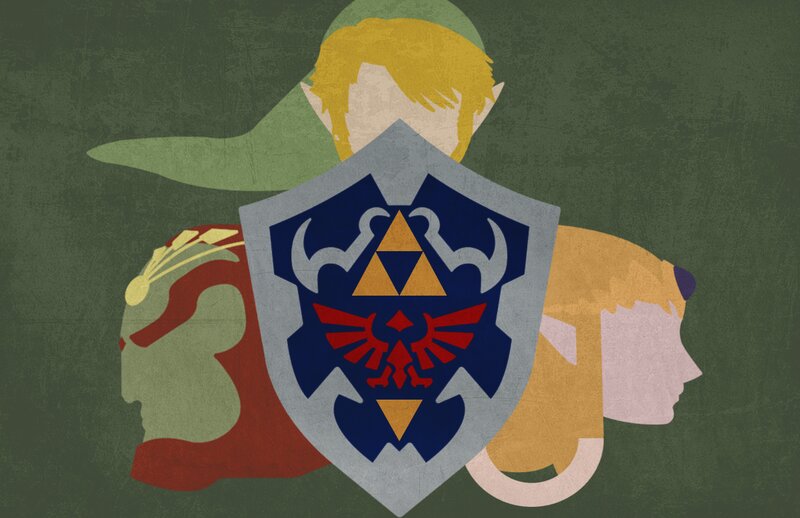 Silhouettes of Three Characters — Green