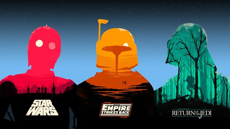 Silhouettes of Three Characters
