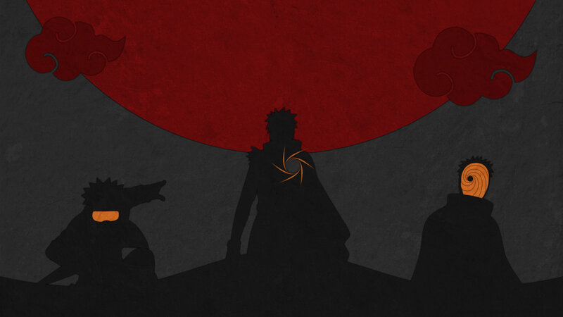Silhouettes of Three Figures — Black
