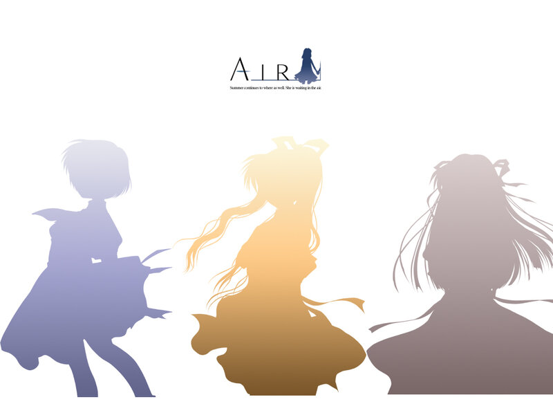 Silhouettes of Three Girls