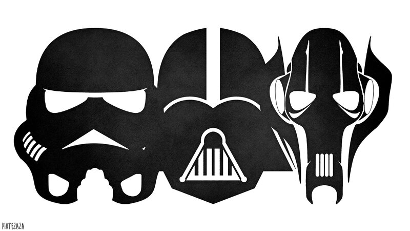 Silhouettes of Three Helmets