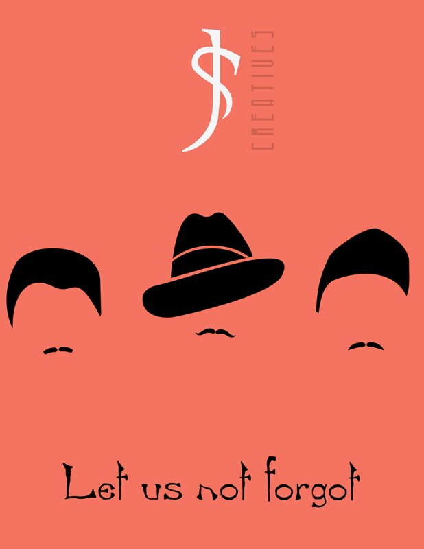 Silhouettes of Three Men