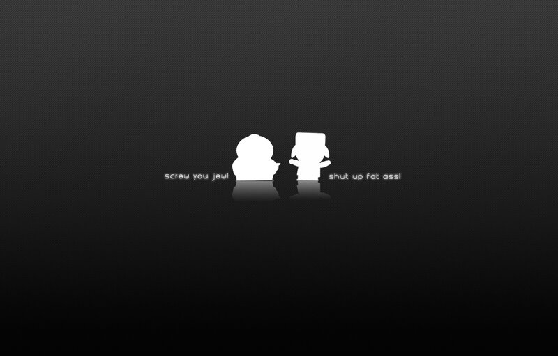 Silhouettes of Two Characters — Black, Dark