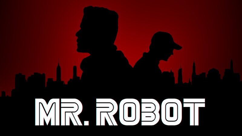 Silhouettes of Two Men — Red