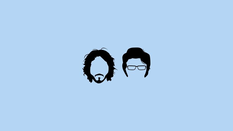 silhouettes of two people