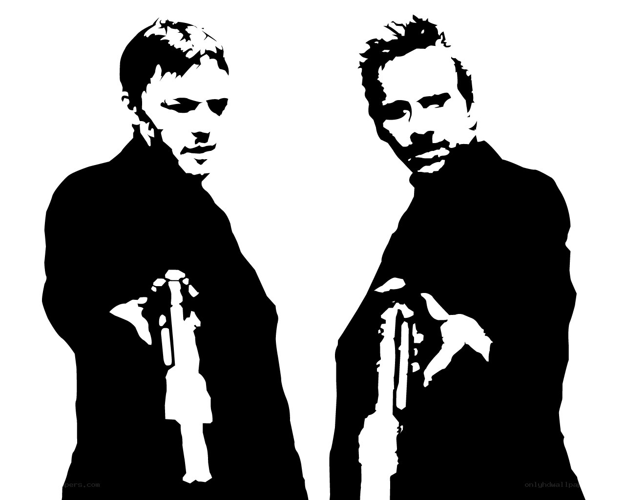 silhouettes of two people