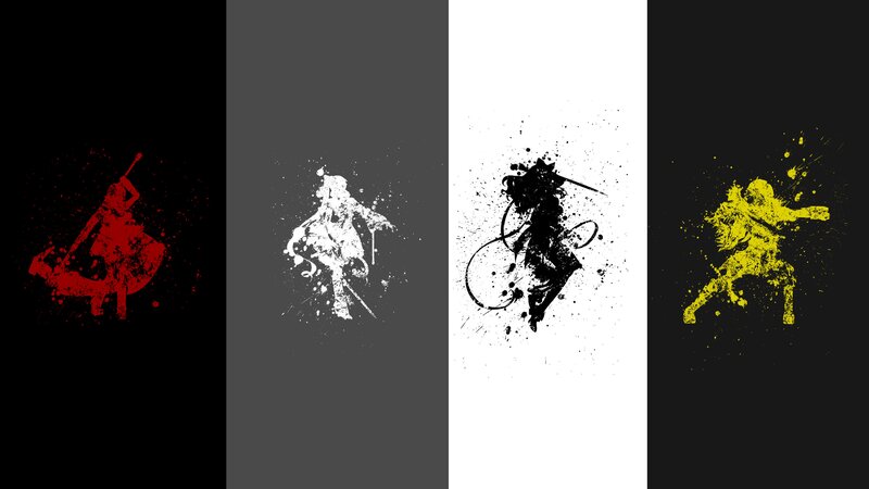 Silhouettes of Warriors — Black