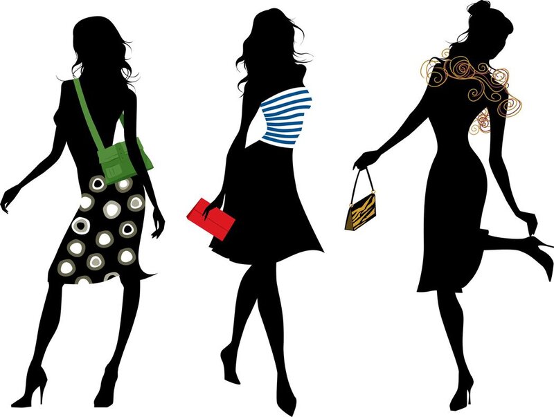 Silhouettes of Women — Black, Fashionable