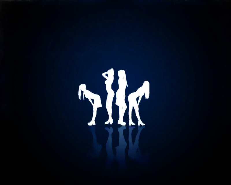 silhouettes of women in poses