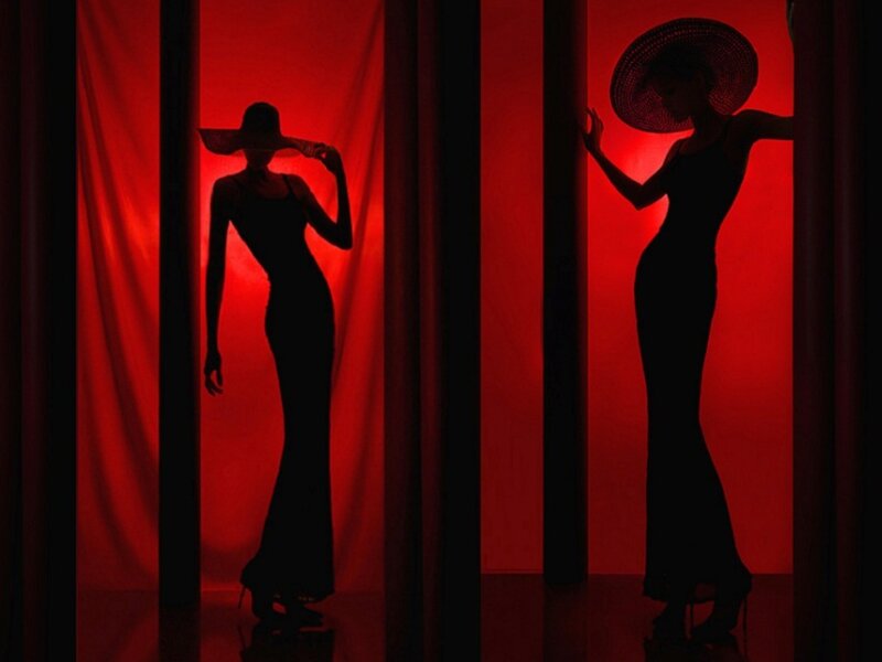 Silhouettes of Women — Red