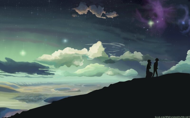 Silhouettes on a Hill — Purple
