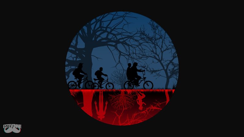 Silhouettes on Bicycles