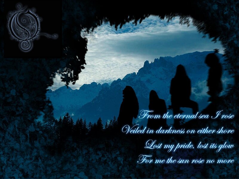 silhouettes on mountain peak