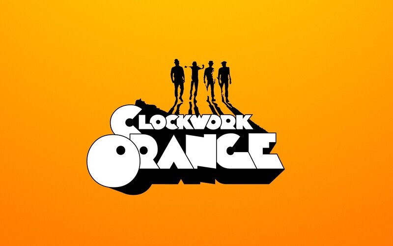 Silhouettes on Orange — Dramatic, Illustration