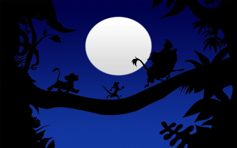 Silhouettes on Tree Branch