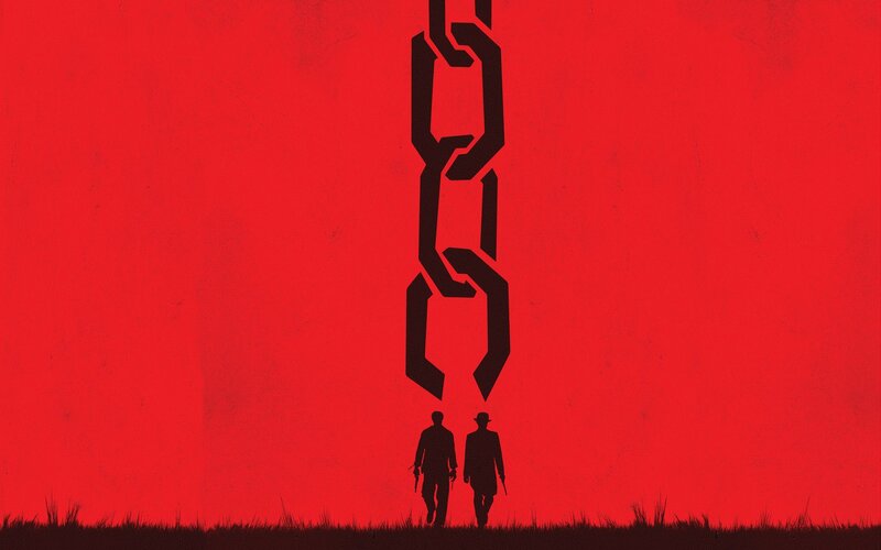 Silhouettes under a broken chain