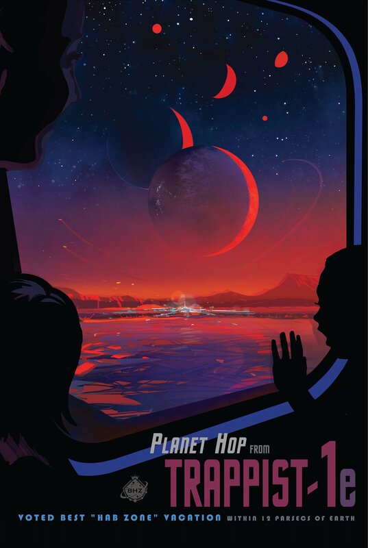Silhouettes Viewing Alien Planet
