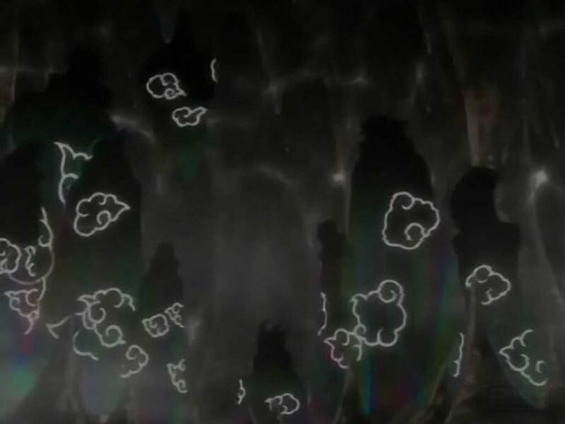 silhouettes with glowing patterns