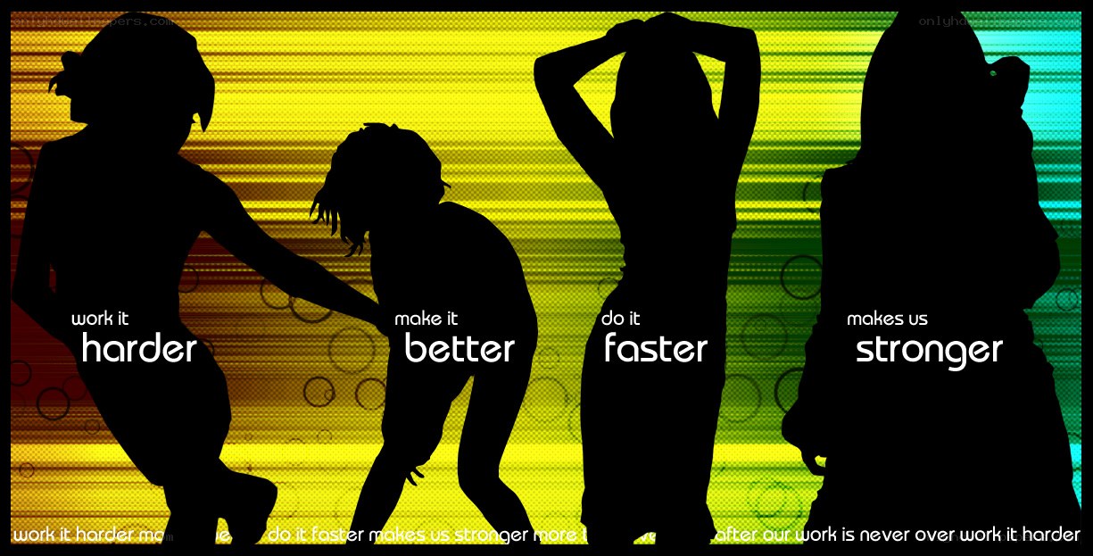 silhouettes with motivational text