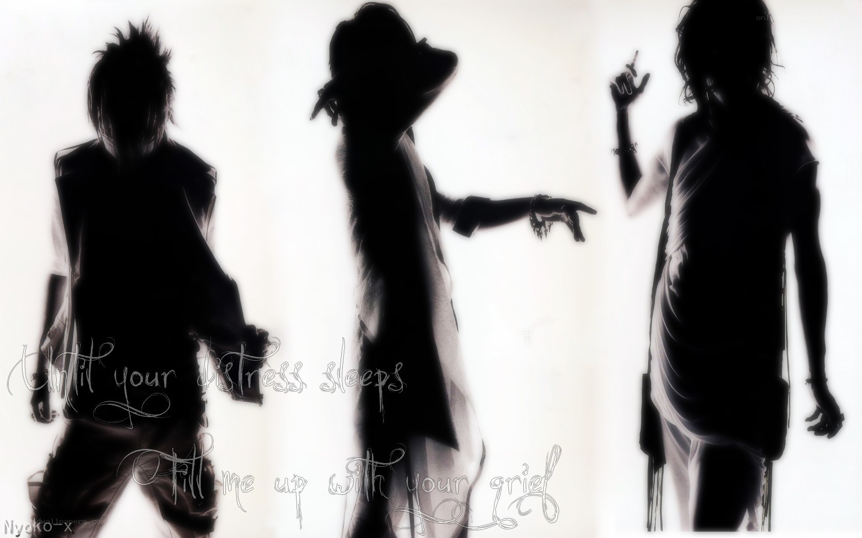 silhouettes with text overlay