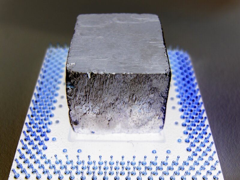 Silicon Wafer on Circuit Board