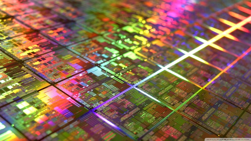 Silicon Wafer with Microchips