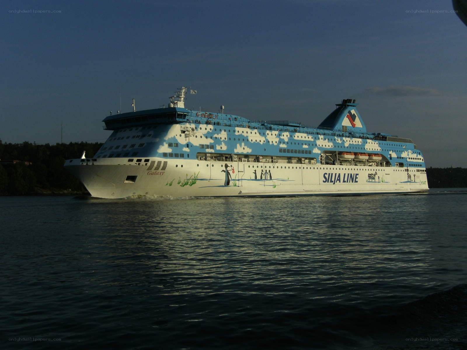 Silja Line ferry on the water