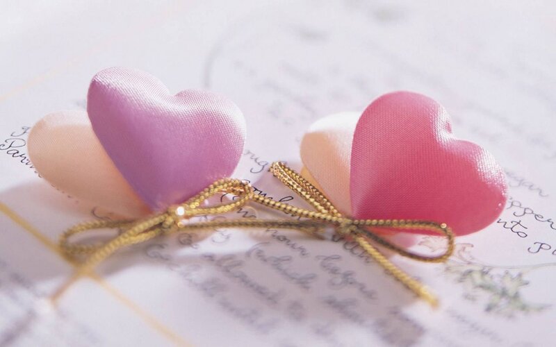 Silk Hearts on Paper