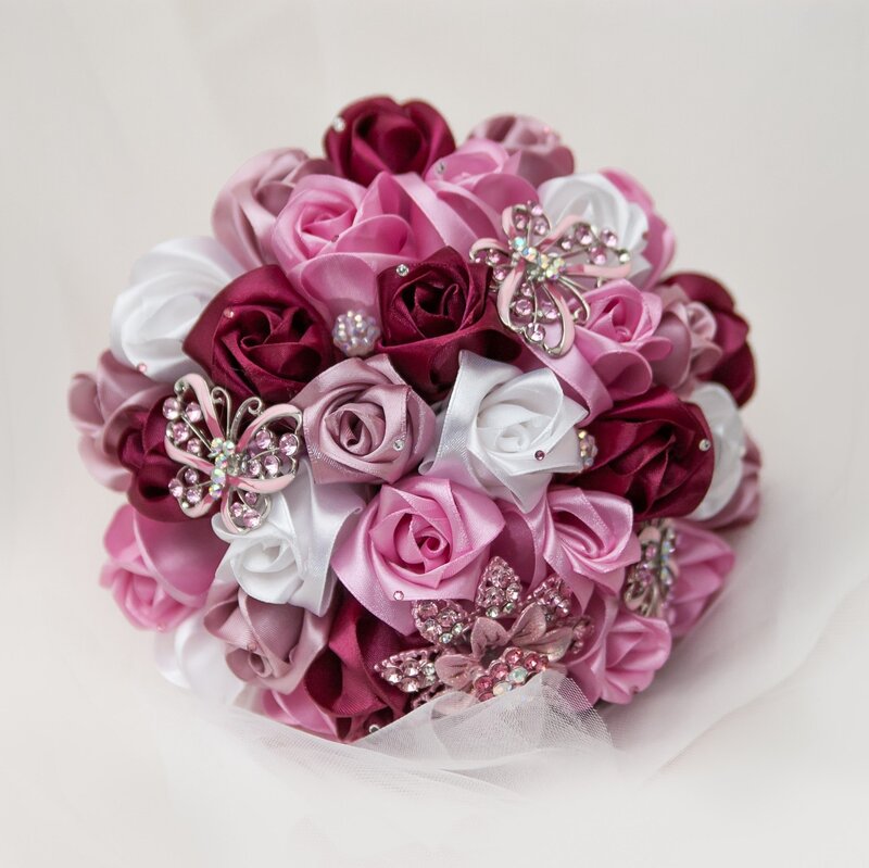 Silk Rose Bouquet — Pink, Elegant