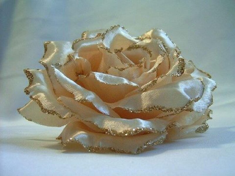 Silk Rose Flower — Cream, Elegant