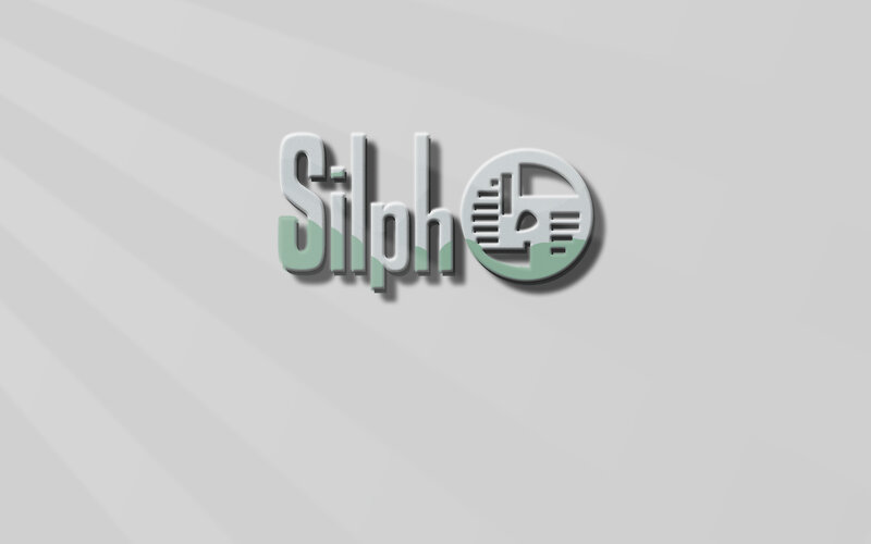 Silph logo on gray background