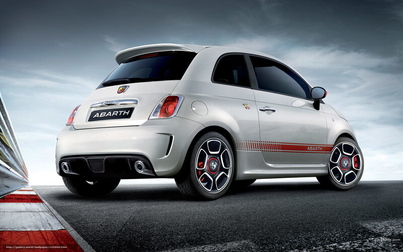 Silver Abarth Car — Dramatic, Photograph
