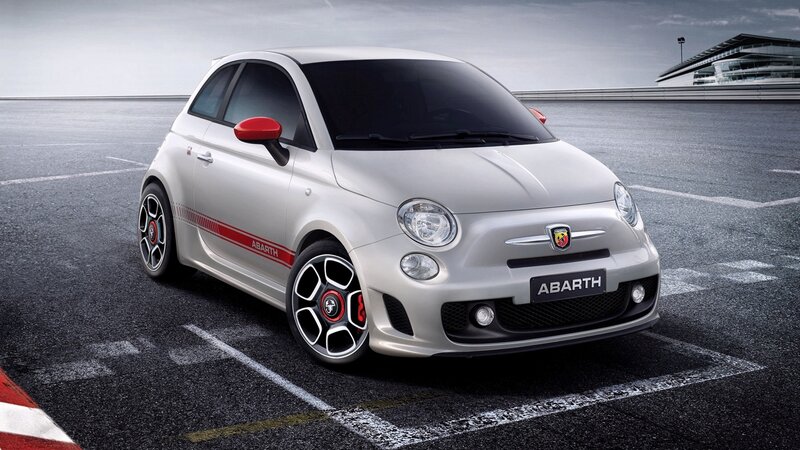 Silver Abarth Car — Dramatic