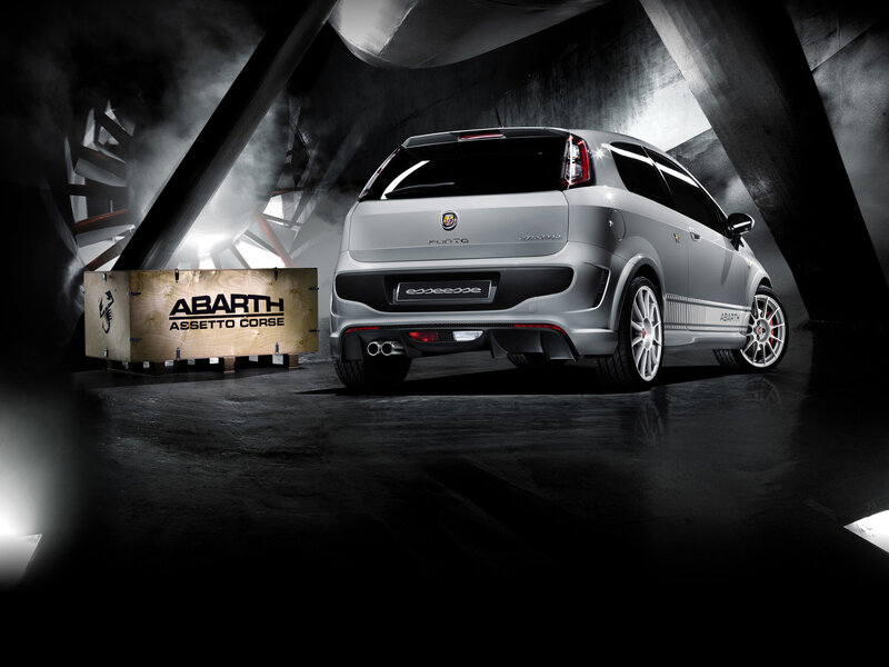 Silver Abarth Car — Gray, Dramatic