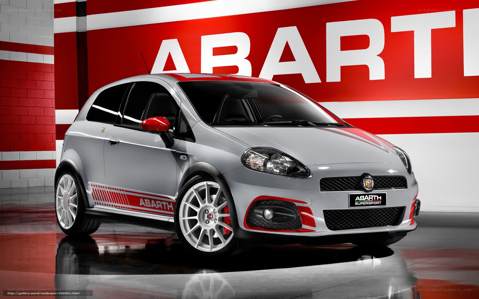 Silver Abarth Supersport car