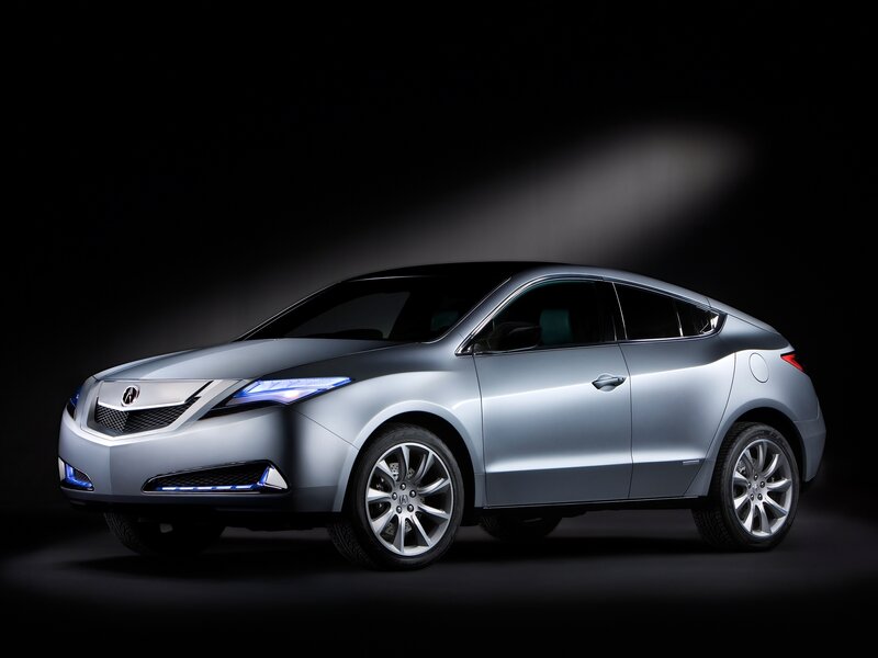 Silver Acura Concept Car — Dramatic, Photograph, Spotlight