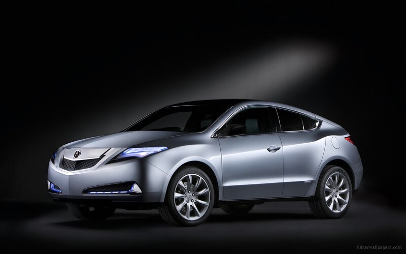 Silver Acura Concept Car — Headlights