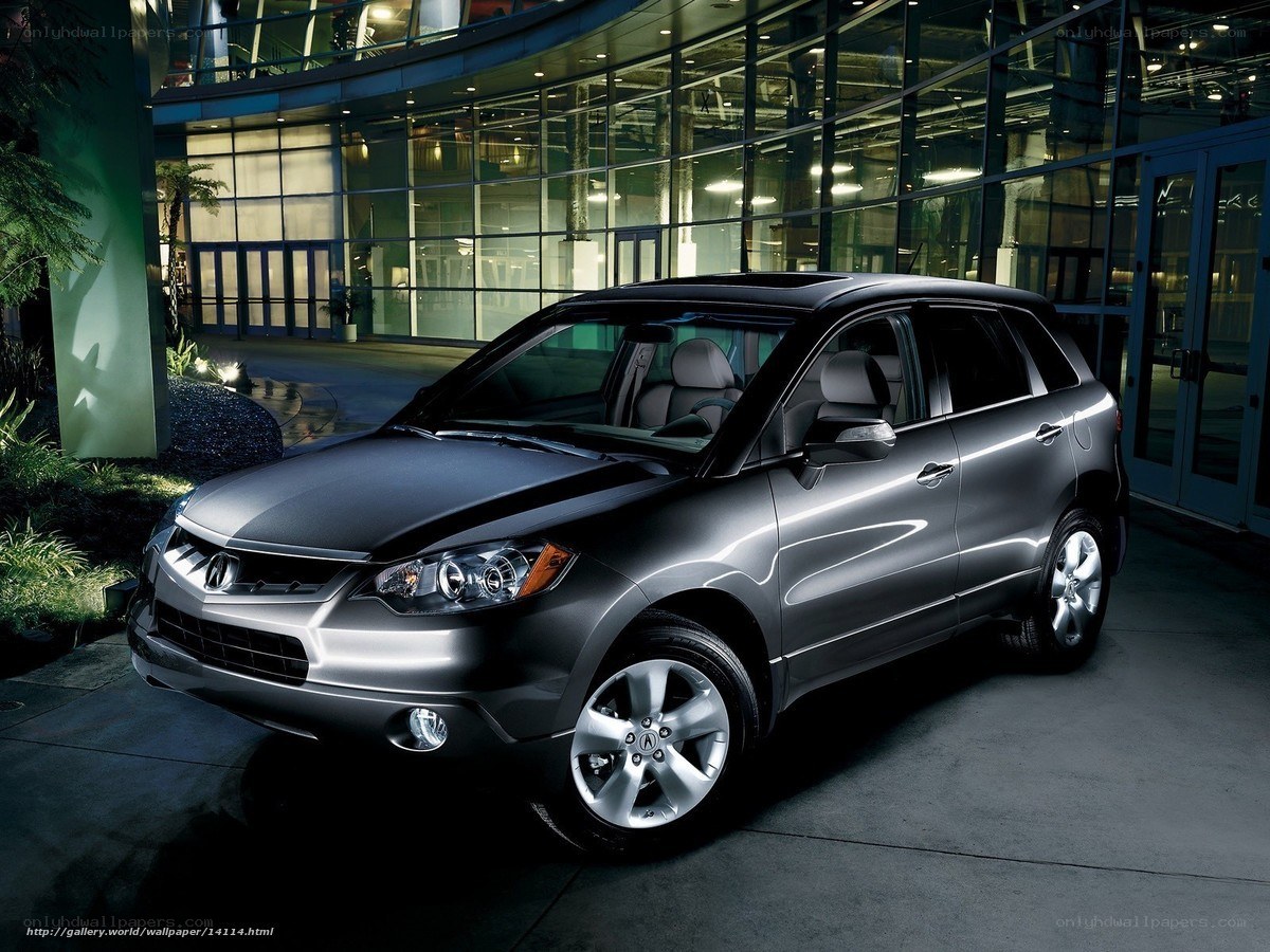 Silver Acura RDX parked outside