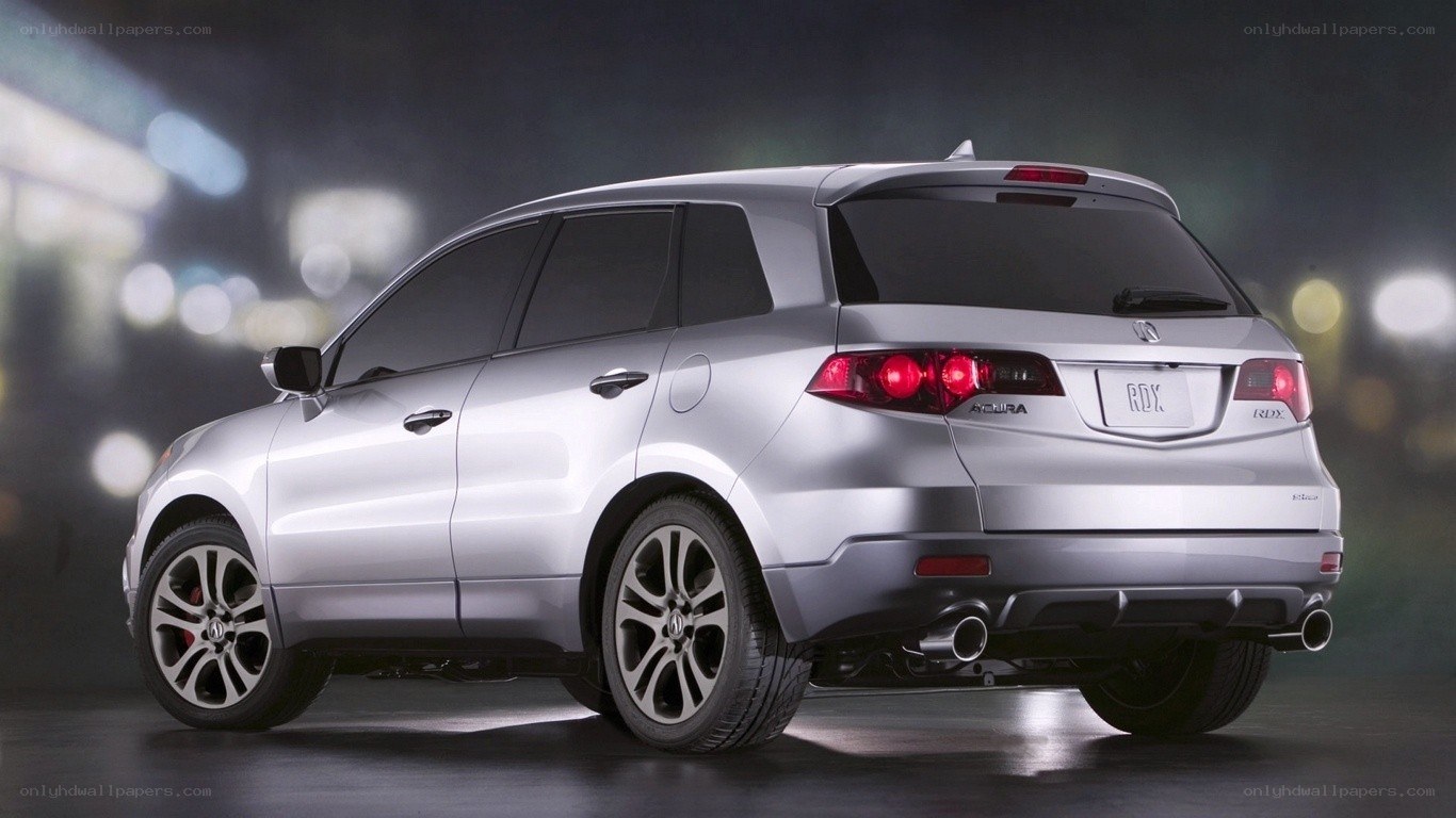 Silver Acura RDX rear view