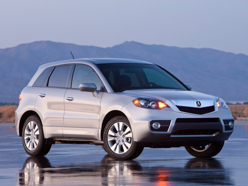 Silver Acura Rdx Suv — Dramatic, Sunset