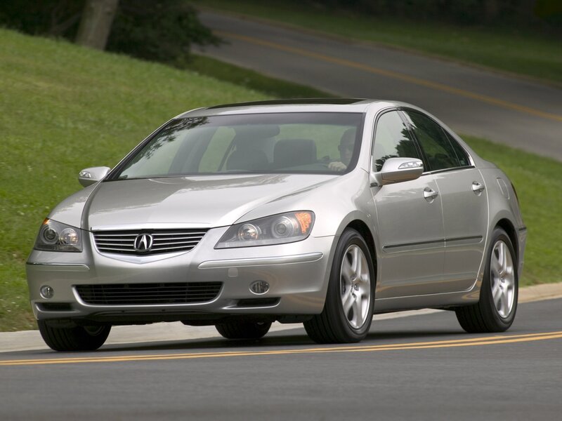 silver acura rl driving