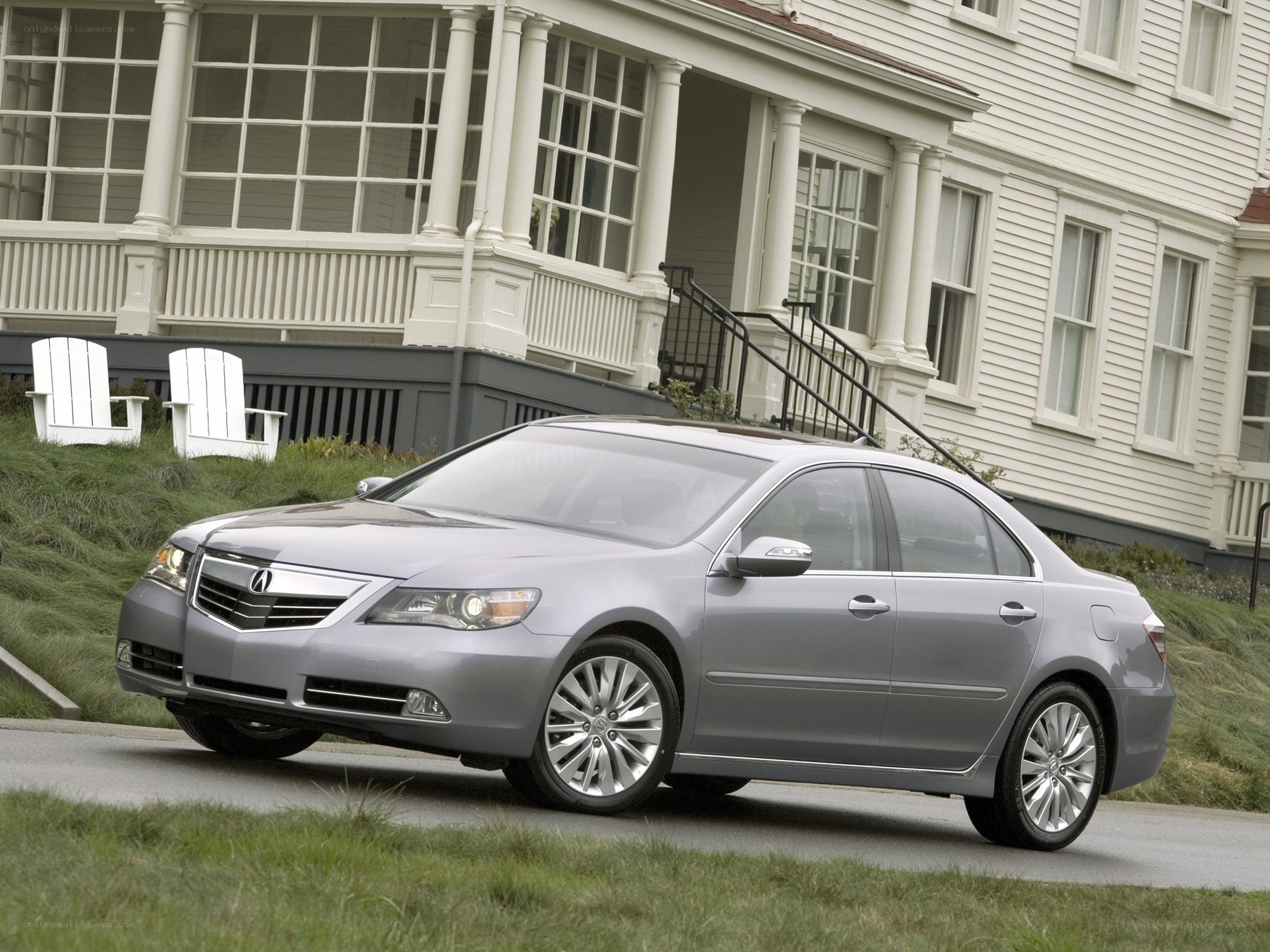 Silver Acura RL sedan