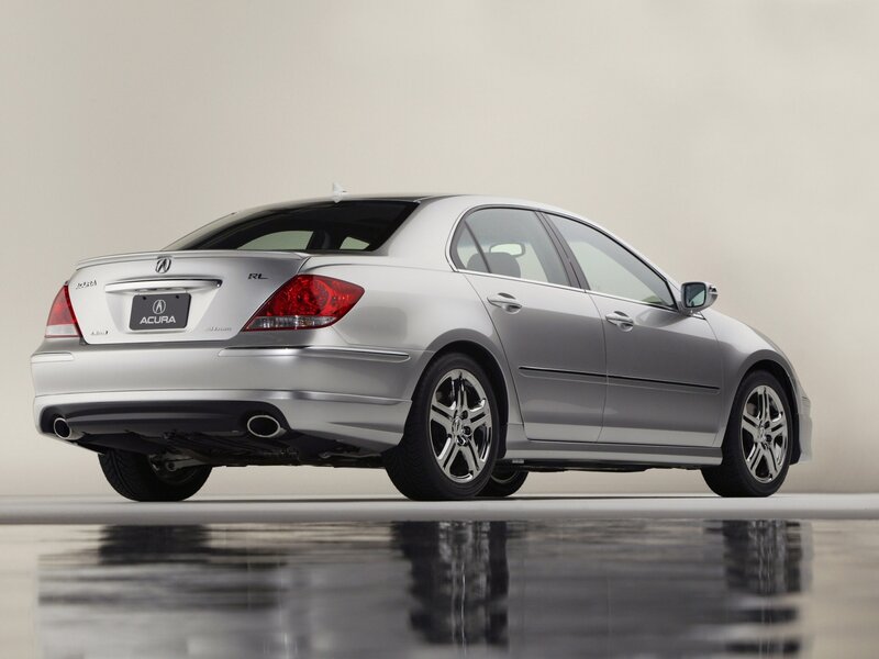 Silver Acura RL sedan