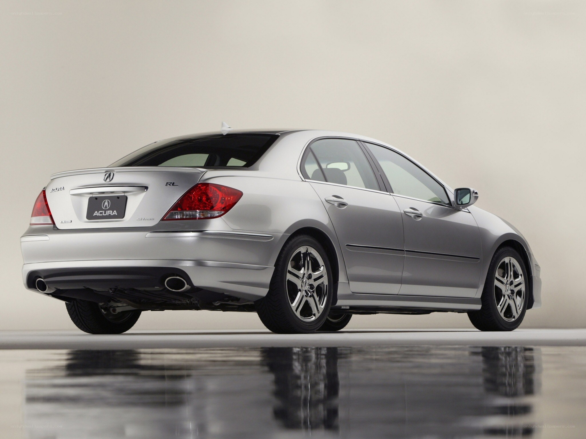 Silver Acura RL sedan