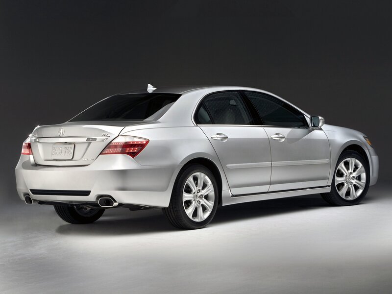 Silver Acura RL Sedan — Neutral, Photograph, Car, License Plate