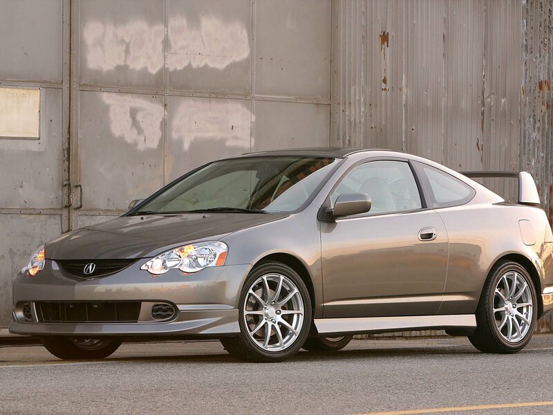 silver Acura RSX sports car
