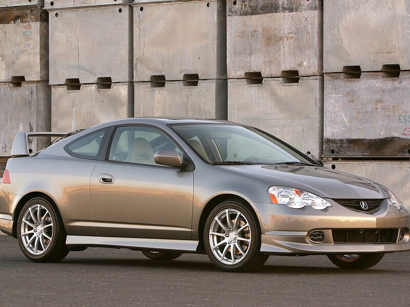 silver Acura RSX sports car